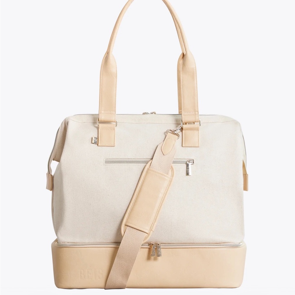 Beis mini weekender Beige and Cream NWT